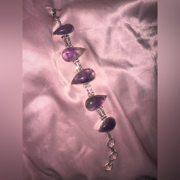Amethyst Silver Bracelet New